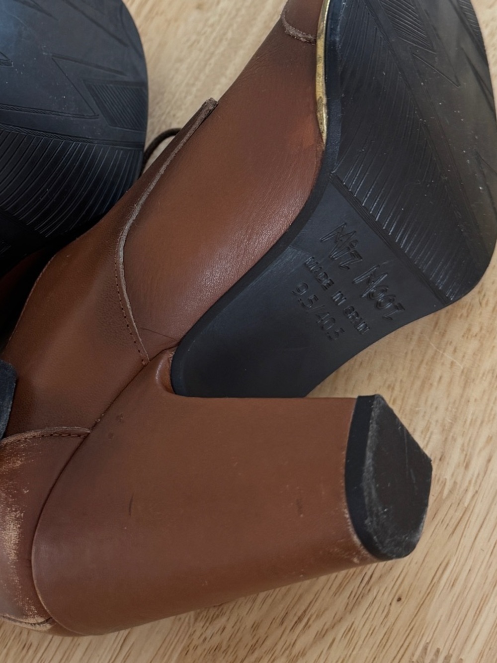 Vintage Miz Mooz Barcelona Collection Brown Leather Oxford Pumps Size 40.5 - 9.5 - Picture 8 of 13